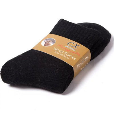 Thickened Autumn and Winter Solid Color Men's Wool Terry Warm Mid-Calf Socks, Casual Cotton Fleece Men's Socks, Thickened and Warm