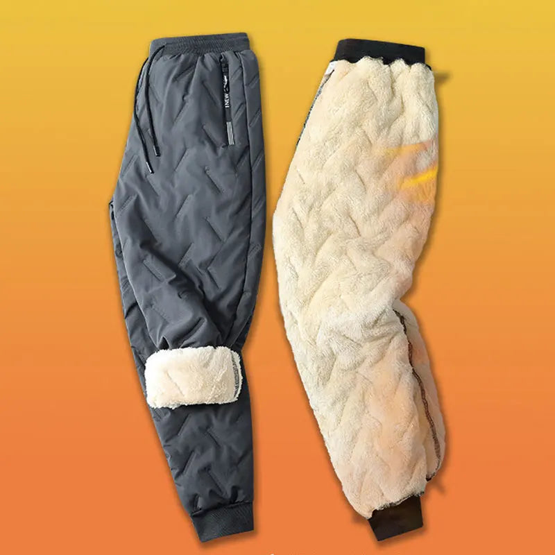 Winter Running Pant Cashmere Thicken Fleece Windproof Sweatpants Men Joggers  Cotton Warm Pants Male Waterproof Thermal Trousers