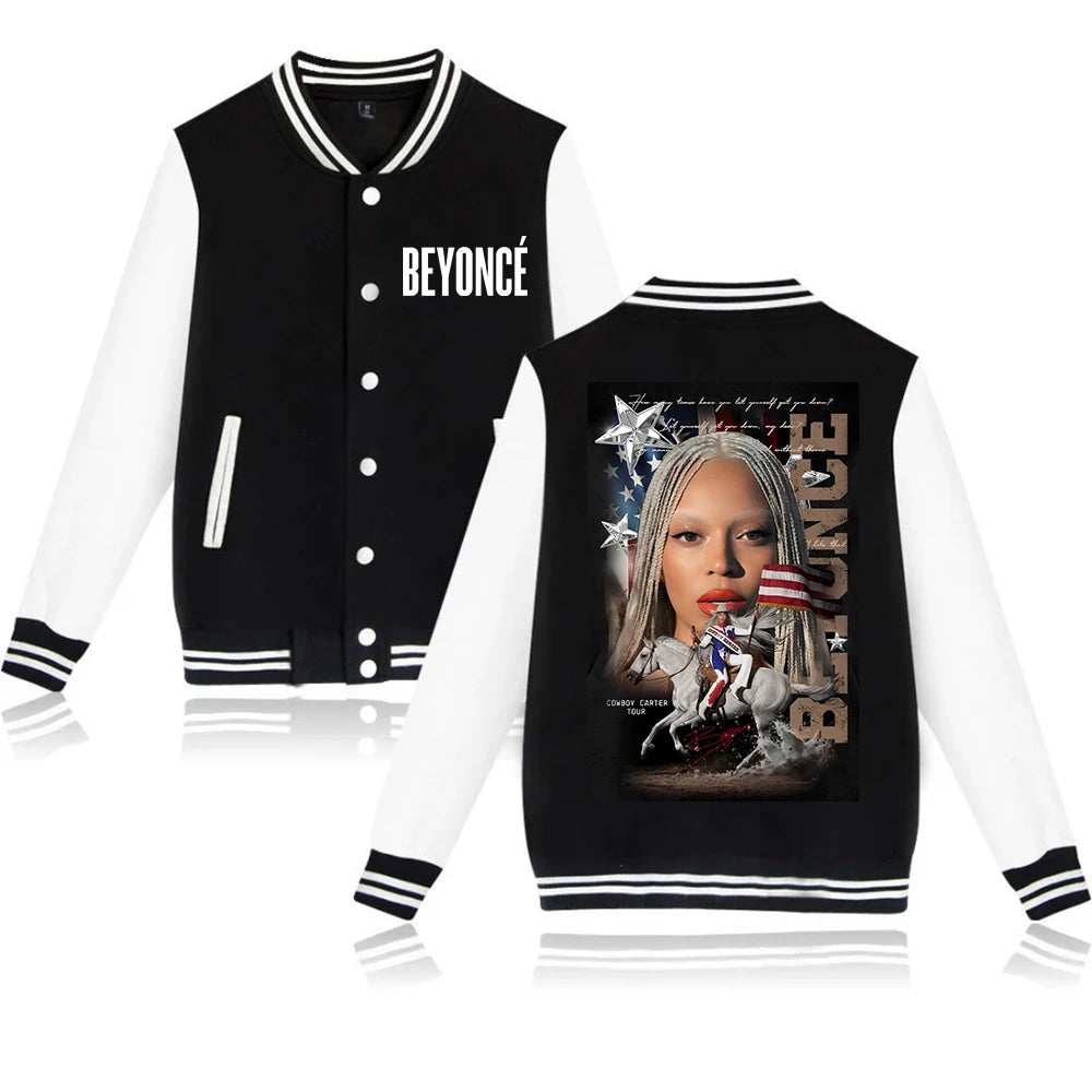 Beyonce Cowboy Carter Tour 2025 Hoodie Baseball Uniform Jacket Women Men Baseball Jacket Streetwear