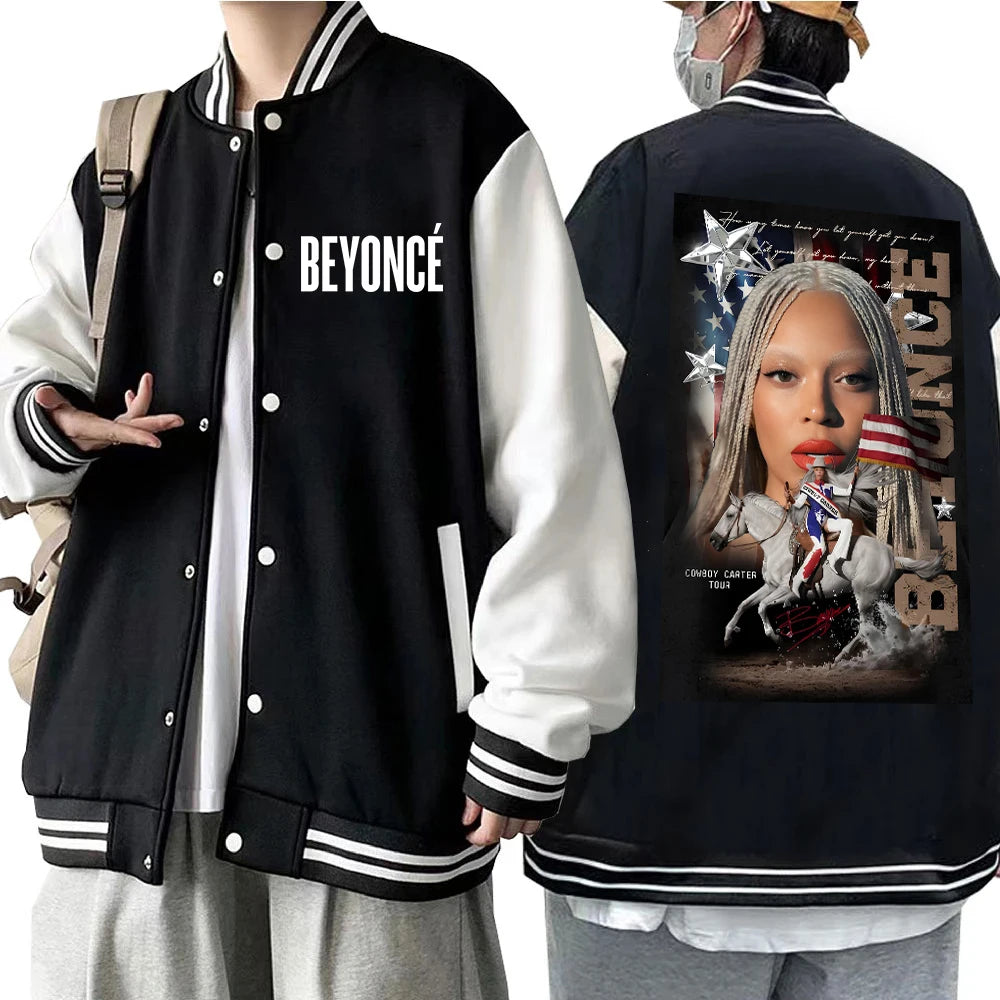 Beyonce Cowboy Carter Tour 2025 Hoodie Baseball Uniform Jacket Women Men Baseball Jacket Streetwear