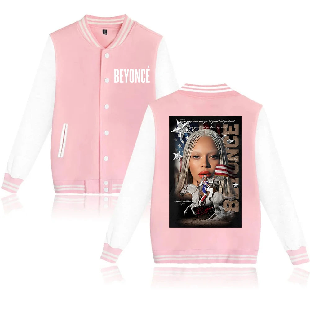 Beyonce Cowboy Carter Tour 2025 Hoodie Baseball Uniform Jacket Women Men Baseball Jacket Streetwear