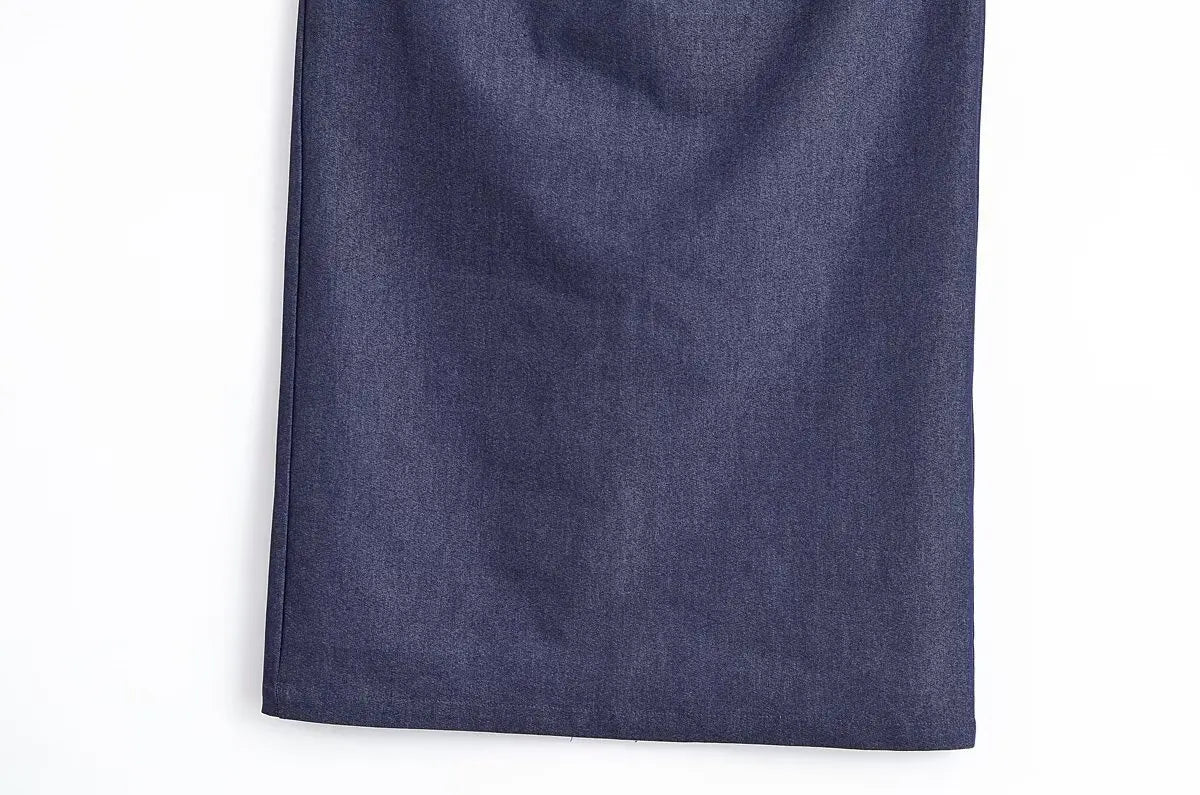 Women 2025 Summer New Chic Fashion Open-cut Halter Backless Midi Dress Vintage Sleeveless Casual Female Dresses Mujer