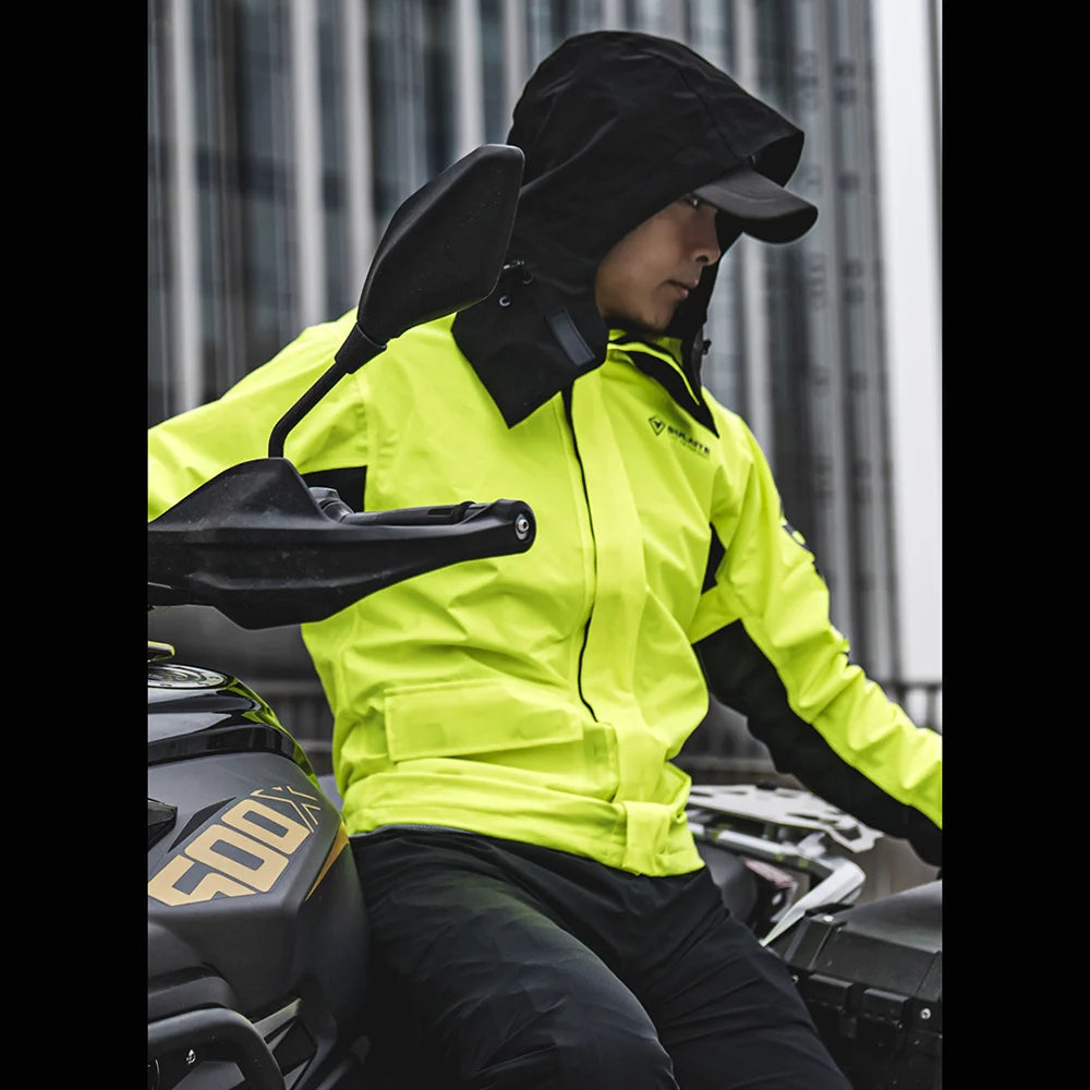 Motorcycle Raincoat Waterproof 100% Motorcycle Rider Raincoat Suit Moto Raincoat Rain Coat Jacket Pants Biker Rain Set Men Women