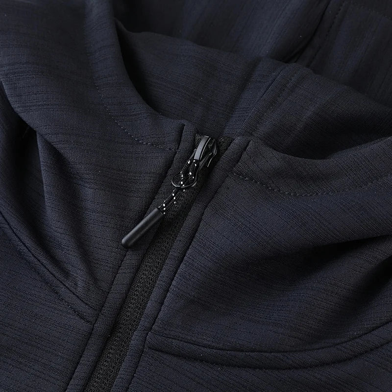 Men Active Wear Jackets Zip up Jackets Sweatsuit Hooded Coat Outwear Sports Jackets Running Jogging Workout