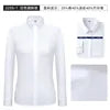 pink2 2526 Men's elastic and comfortable shirt Korean version business professional dress interview white shirt K78D8-01-25
