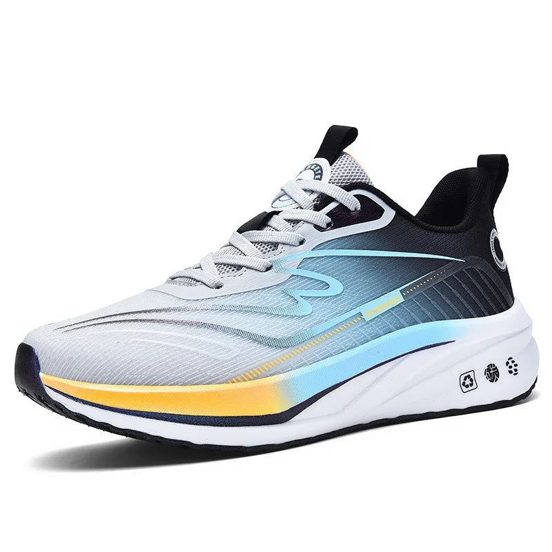 48 Men's Youth Running Shoes Large Size Fashionable Anti-Carbon Plate Sports Casual Mesh Lining Slippery Student Walking Style