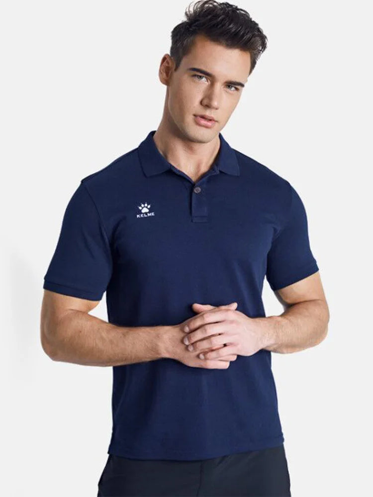 KELME Men's Training Polo T-Shirt  Summer Running  Shirts Casual Short Sleeve Tops High Quantity Polo For Men 3891064