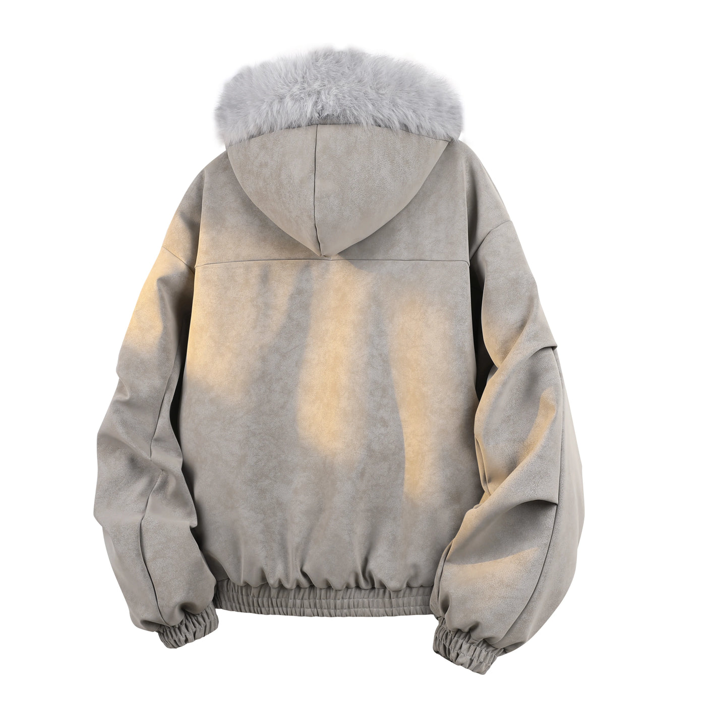 2025 Winter Fashion Eco-Friendly Faux Fur Coat for  Loose Dyed Reversible Suede Padded Wholesale Flight Jacket Style