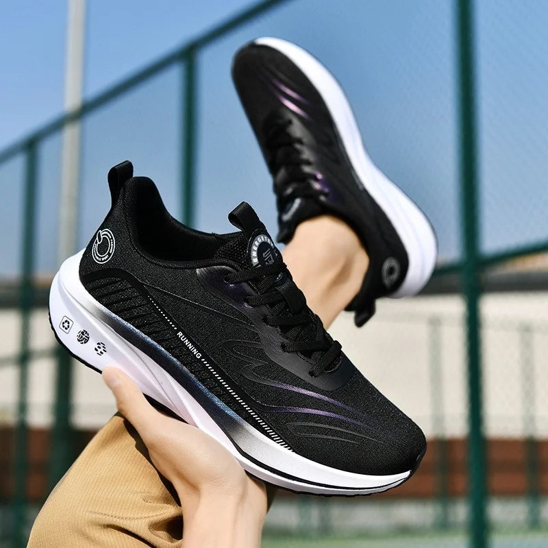 48 Men's Youth Running Shoes Large Size Fashionable Anti-Carbon Plate Sports Casual Mesh Lining Slippery Student Walking Style