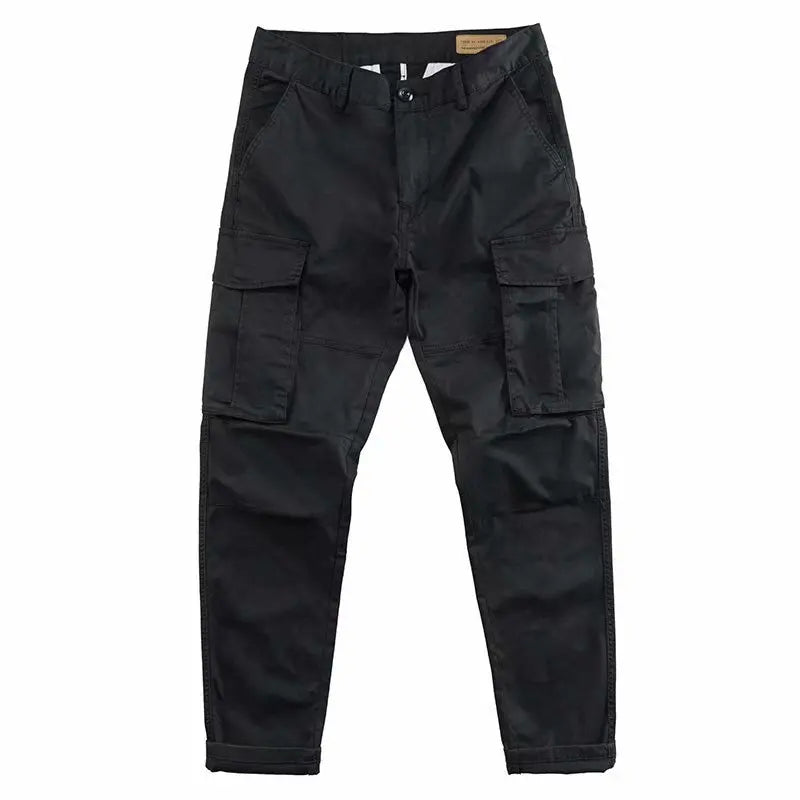 2024 Men Summer Spring Pockets Pants Outdoor Men's Clothes Outdoor Cotton Work Overalls Thin Loose Casual Trousers WX598803 HHJ