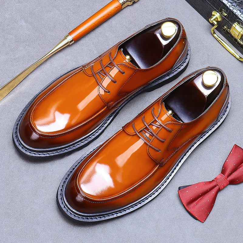 Best Quality Men's Genuine Leather Oxford Dress Shoes Handmade Sleek Formal Lace-Up for Weddings & Business Attire