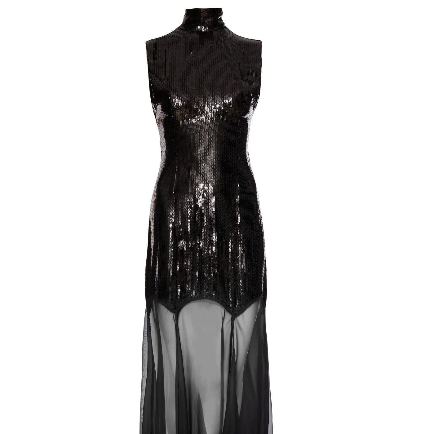 SB3416 Kimshein High Quality Women Fashion High Neck Sequin Dresses Sexy Mesh Evening Birthday Dresses