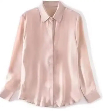 JAC228 M48625 Spring New Women's Long Sleeve  Silk Blouse
