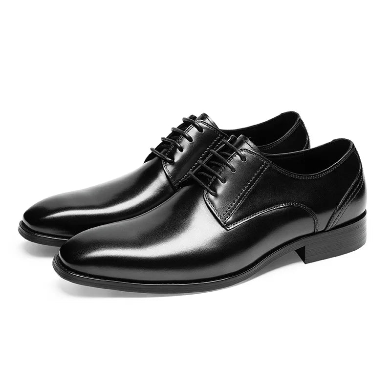 2025 Trendy Formal Shoes Men Handmade Business Wedding Shoes Men Leather Footwear Lace up Customize Men's Dress Derby Shoes
