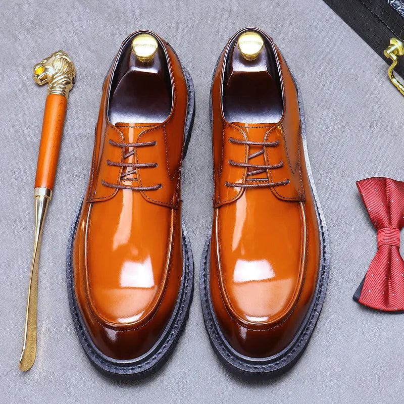 Best Quality Men's Genuine Leather Oxford Dress Shoes Handmade Sleek Formal Lace-Up for Weddings & Business Attire