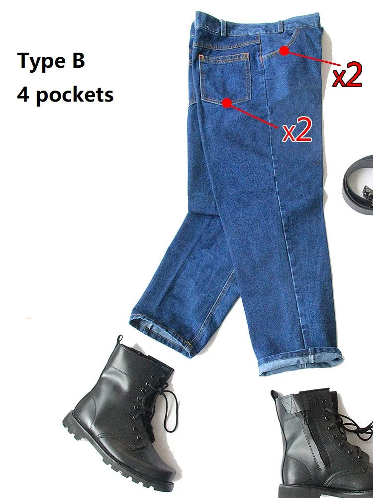 Work Clothing Jeans Trousers Cargo Thick Pants Flame Retardant Anti-scalding Welding Suit Repair Multi Pocket Durable Trousers