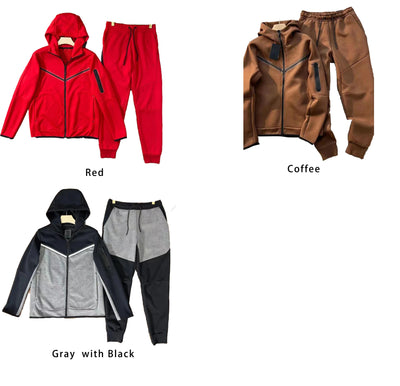 Men's New Spring and Autumn Sports Leisure Clothing Set Hooded Zipper Jacket With Small Leg Pants Loose Fit for Adults