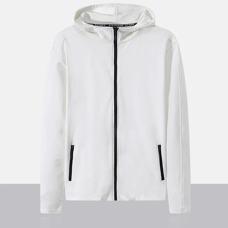 Men Active Wear Jackets Zip up Jackets Sweatsuit Hooded Coat Outwear Sports Jackets Running Jogging Workout