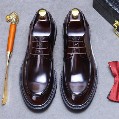 Best Quality Men's Genuine Leather Oxford Dress Shoes Handmade Sleek Formal Lace-Up for Weddings & Business Attire