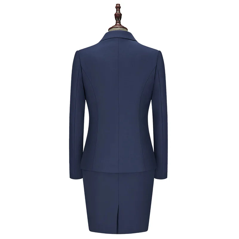 WY1005 TR Polyester Fabric Dark Blue Women's Suit Dress Suits for Women