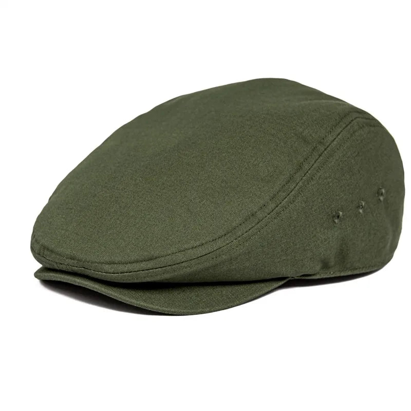 JANGOUL Airhole Flat Cap Mens Cotton Driver Hat Summer Newsboy Caps Ivy Hat Gatsby Breathable Beret Golf Casual Hats with Button