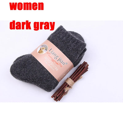3 pairs 2025 winter new Thick wool socks women's winter tube terry socks solid color ladies super thick warm snow socks