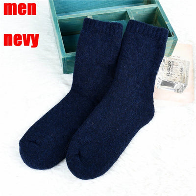 3 pairs 2025 winter new Thick wool socks women's winter tube terry socks solid color ladies super thick warm snow socks