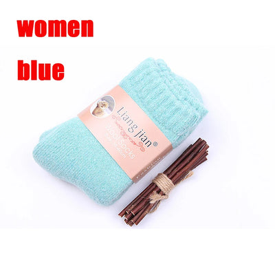 3 pairs 2025 winter new Thick wool socks women's winter tube terry socks solid color ladies super thick warm snow socks