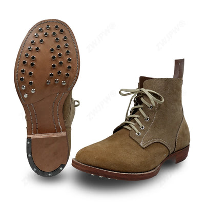 WW2 HIGH QUALITY Boots Made Of Pure Cowhide Bottom Nail Hoof