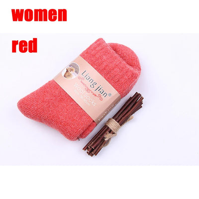 3 pairs 2025 winter new Thick wool socks women's winter tube terry socks solid color ladies super thick warm snow socks