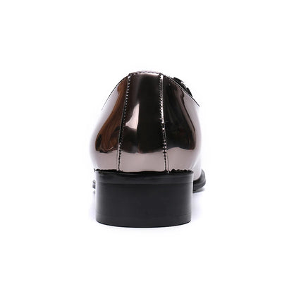 NA133 Genuine Leather Men Formal Shoes Party Pointed Toe Dress Weddings High Heel Formal Males Prom Parties Men Dress Shoes