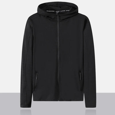 Men Active Wear Jackets Zip up Jackets Sweatsuit Hooded Coat Outwear Sports Jackets Running Jogging Workout