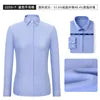 pink2 2526 Men's elastic and comfortable shirt Korean version business professional dress interview white shirt K78D8-01-25