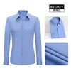 pink2 2526 Men's elastic and comfortable shirt Korean version business professional dress interview white shirt K78D8-01-25