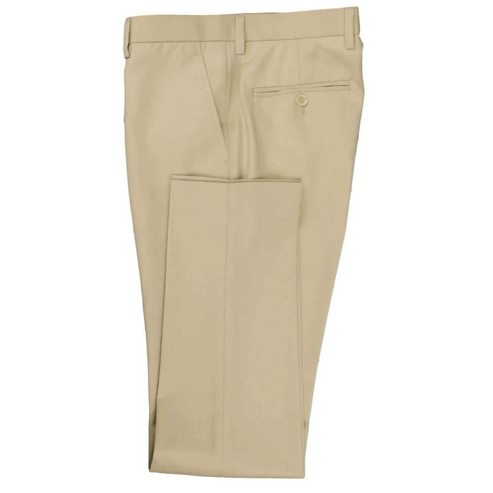 Fashion Design Beige Men Pants Tailor Made Brown Slim Fit Dress Pants For Men Wool Blend Comfort Business Casual Trousers