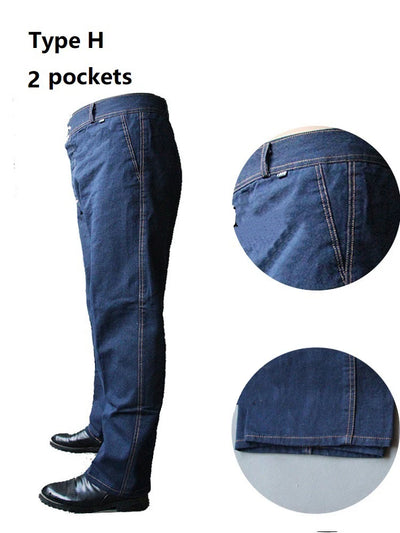 Work Clothing Jeans Trousers Cargo Thick Pants Flame Retardant Anti-scalding Welding Suit Repair Multi Pocket Durable Trousers