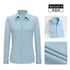 pink2 2526 Men's elastic and comfortable shirt Korean version business professional dress interview white shirt K78D8-01-25