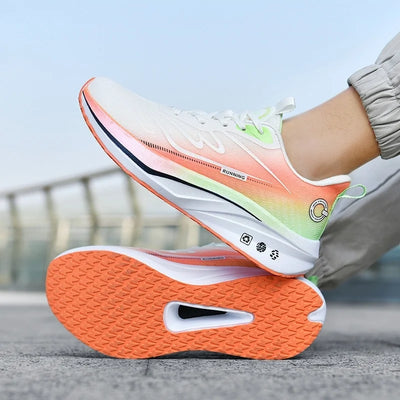 48 Men's Youth Running Shoes Large Size Fashionable Anti-Carbon Plate Sports Casual Mesh Lining Slippery Student Walking Style