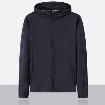 Men Active Wear Jackets Zip up Jackets Sweatsuit Hooded Coat Outwear Sports Jackets Running Jogging Workout