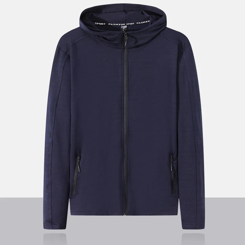Men Active Wear Jackets Zip up Jackets Sweatsuit Hooded Coat Outwear Sports Jackets Running Jogging Workout