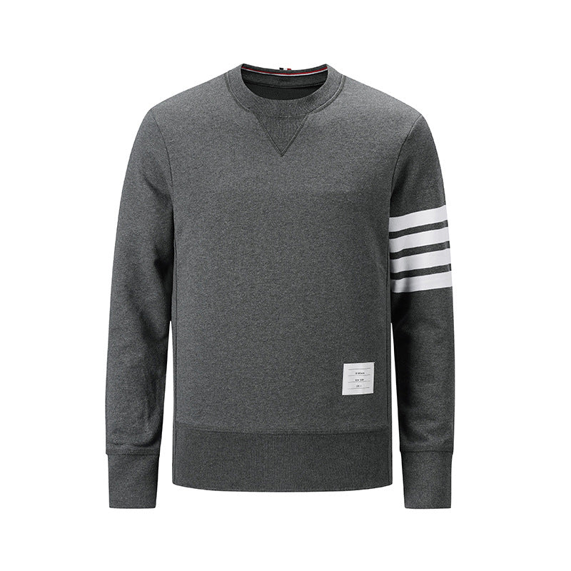 BROWIN TB yarn-dyed four bar crew neck sweater men's and women's jacket a generation of hair