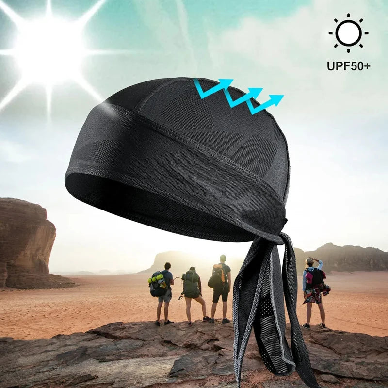 Quick Dry Pure Cycling Durag Head Scarf Summer Men Running Riding Bandana Headscarf Ciclismo Pirate Cap Headband