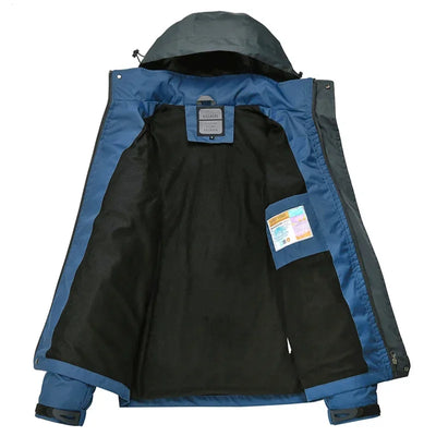 Outdoor Waterproof Hiking Jacket Sets Men Spring Breathable Hooded Coat Trekking Camping Climbing Quick-Drying Trousers Suit