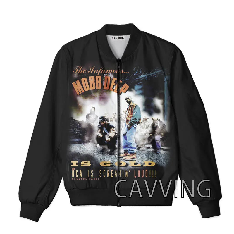 New Fashion Women/Men's  3D Print  Mobb Deep  Zipper Bomber Jackets Men Overcoat Mens Coat Zip Up Jackets
