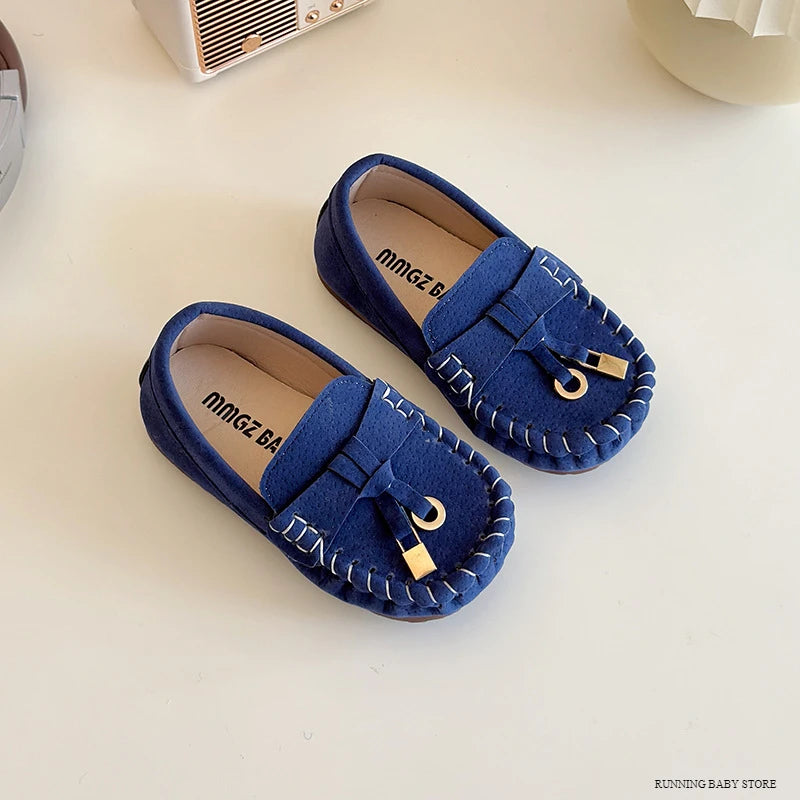 2025 Chidlren Flats Spring Summer Kids Casual Shoes for Girl Moccasin Slip On Lazy Loafers Shallow Tassel Boy Shoes Daily I03143