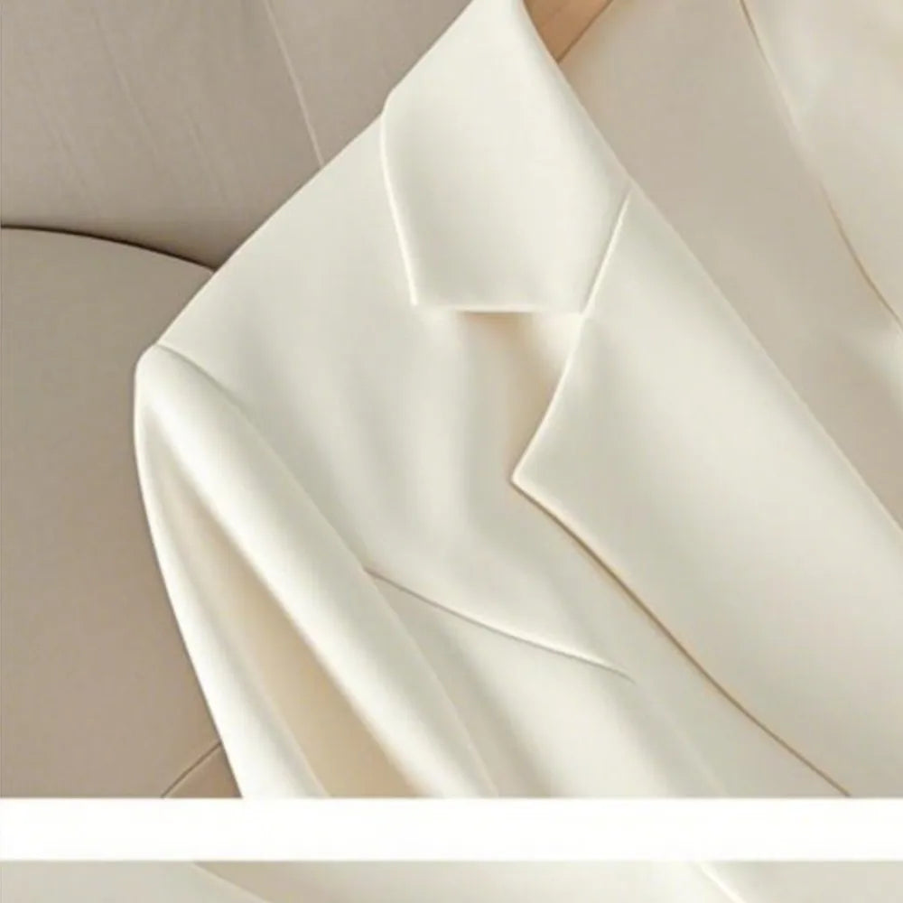 2025 Fashion Temperament Executive Suit Two-piece Set Business Commuting Professional Suit Beige Trousers Suit Office Ladies New