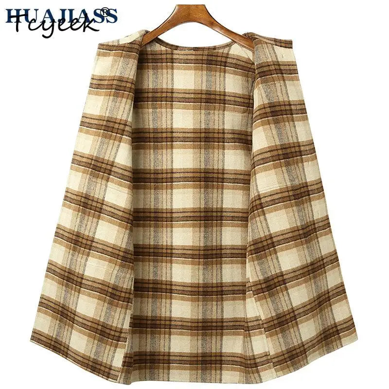 Tcyeek 70% Wool 30% Polyester Autumn Winter Double Sided Wool Hooded Coffee Colored Medium Long Men's Wool Coat Abrigo Hombre