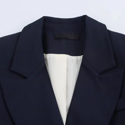 ZBZA Women's Basic Suit Jacket Trousers Suit Lapel Double-breasted Top High Waist Pants Spring and Summer New Casual Chic Suit