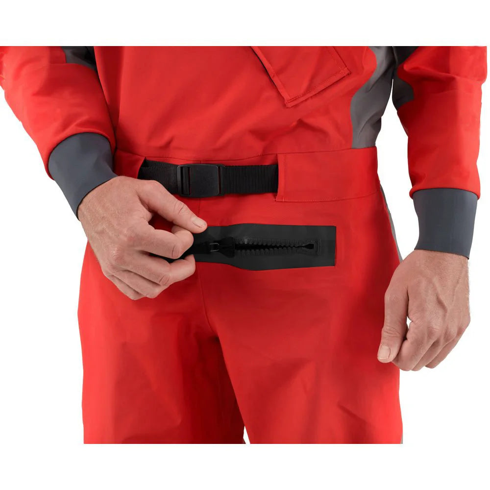 Waterproof material for men's kayak drysuit, latex cuffs and splash collar, flat water paddle surfing for winter and spring