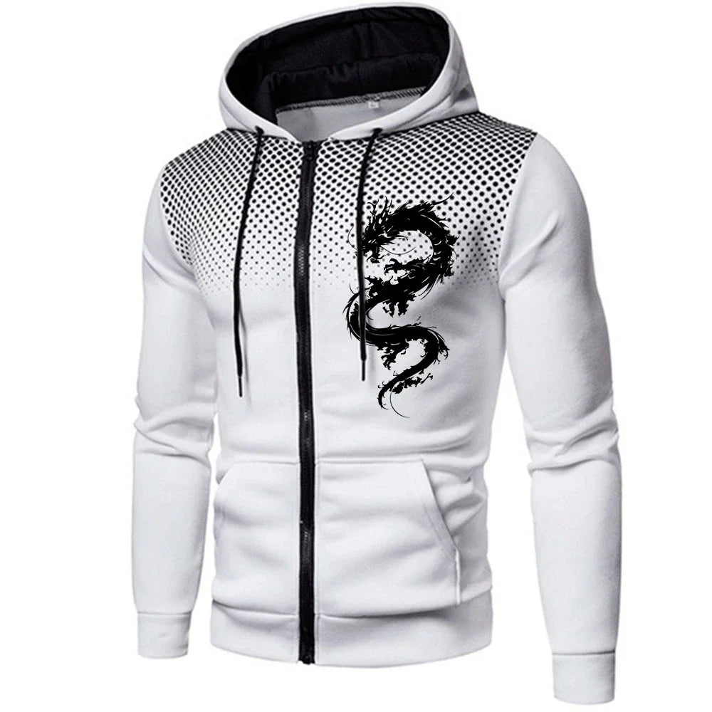 Quality Versatile Men's Zipper Sweatshirts Fashion Autumn Winter Men Hoodies Outdoors Jogging Pants Tracksuit Comfortable Daily